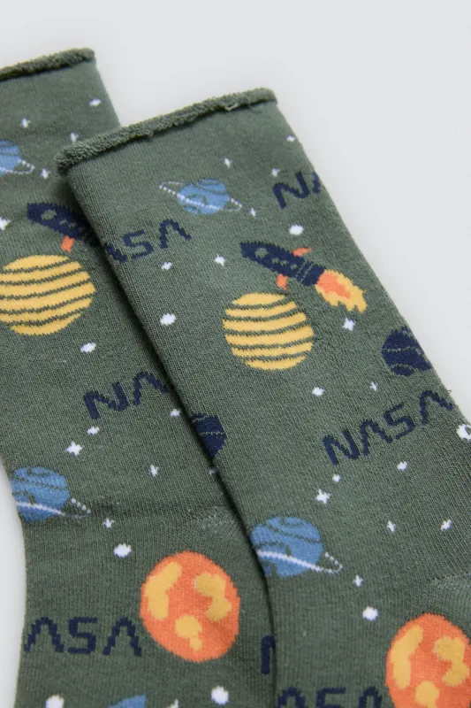 Confezione da 3 calzini termici per bambini senza polsini Universe