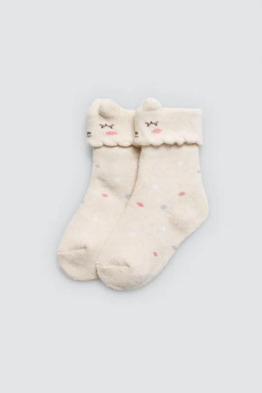 Confezione da 4 calzini termici stampati per neonati