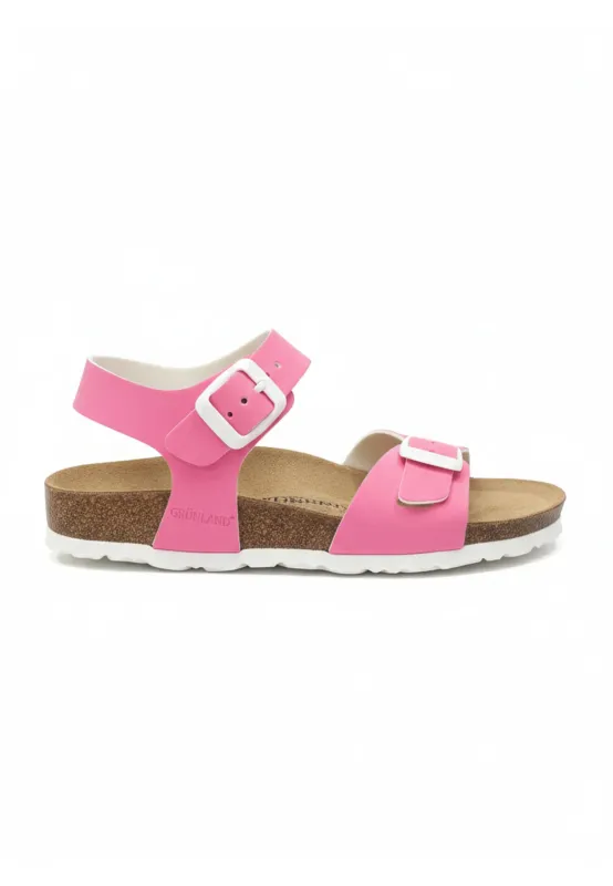 Sandalo fuxia in eco-suede