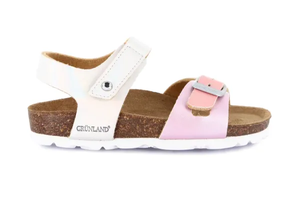 Sandalo multicolor con chiusura a strappo