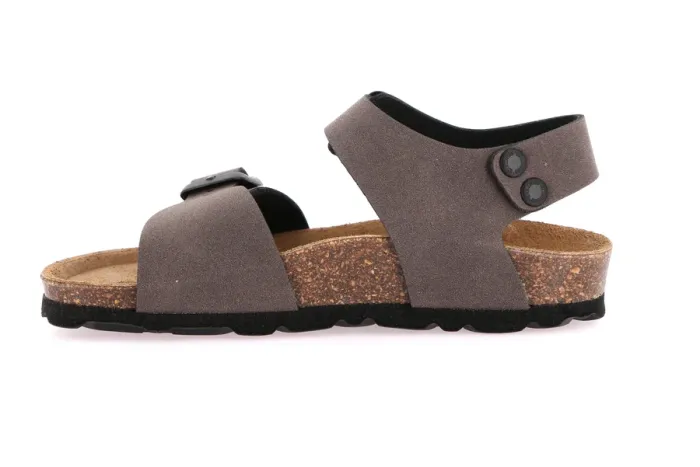 Sandalo doppia fibbia in eco-suede