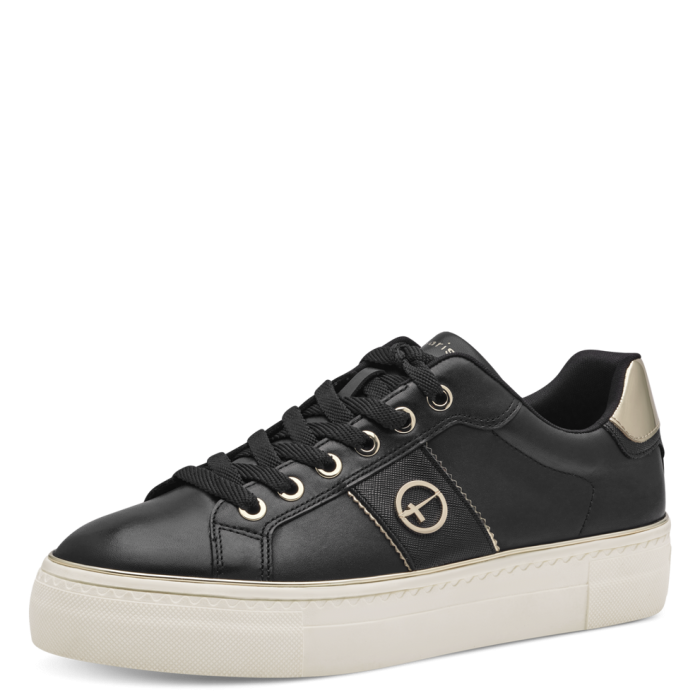 Sneakers basse in vera pelle con lacci