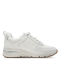 Sneakers bianche da Donna con tacco e zip