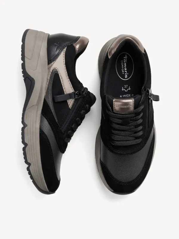 Sneakers nere widefit in pelle