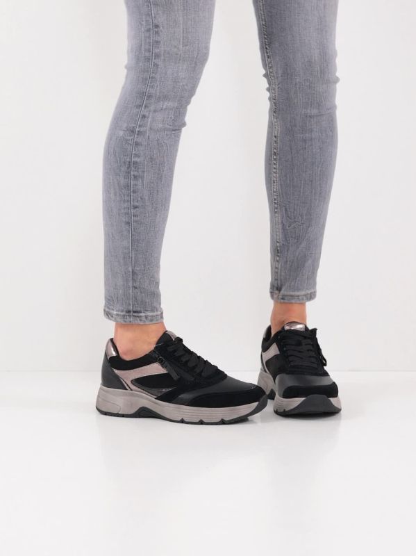 Sneakers nere widefit in pelle