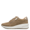 Sneakers eleganti in vera pelle con zeppa