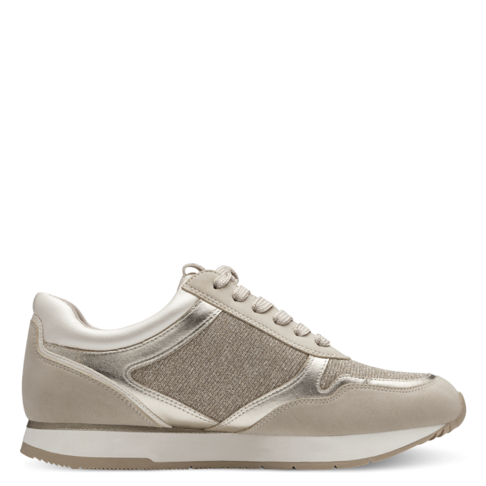 Sneakers Eleganti Ivory Comb con Zip