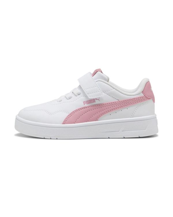 Sneakers da bambine Court Lally Bianco Rosa