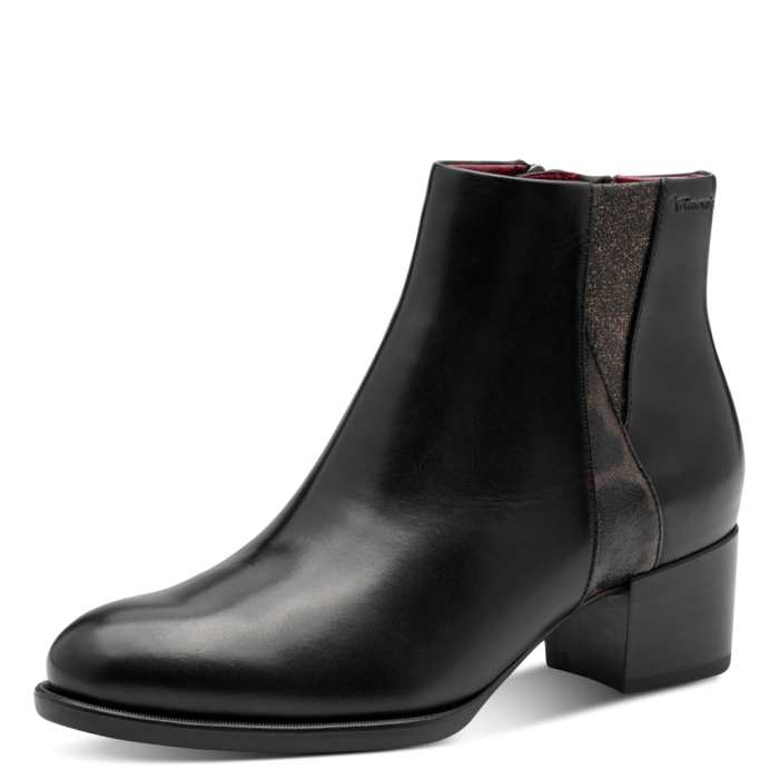 Stivaletti in pelle con tacco 5 cm