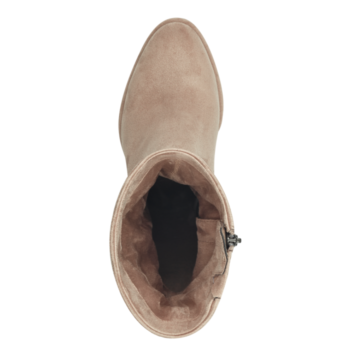 Stivaletti taupe tortora con tacco 7,5 cm