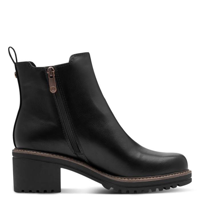 Stivaletto con tacco e zip laterale