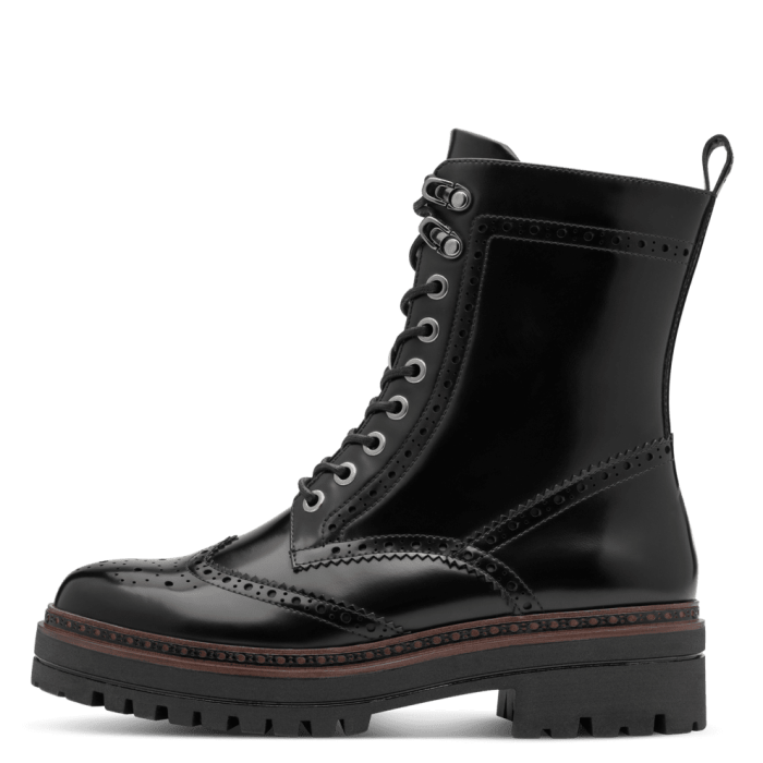Tamaris Lace Boot Donna con Plantare TouchIt e Doppie Fibbie